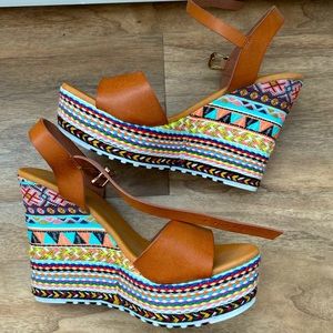 Patrizia Aztec Print Sandals